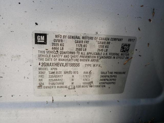 Photo 10 from auction – 2018 CHEVROLET EQUINOX LS with VIN 2GNAXHEVXJ6198556