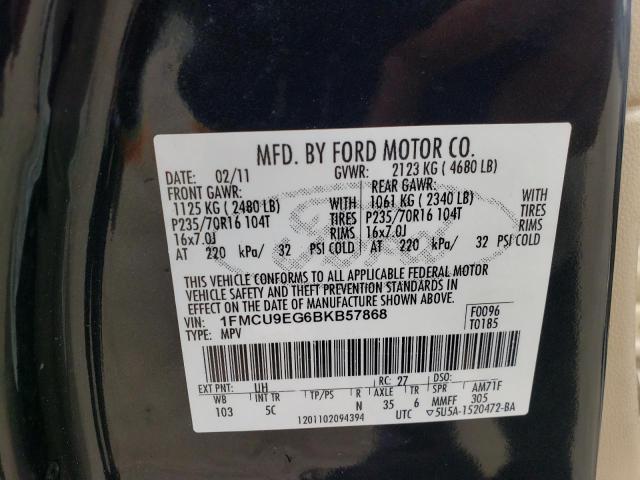 Photo 10 from auction – 2011 FORD ESCAPE LIM with VIN 1FMCU9EG6BKB57868