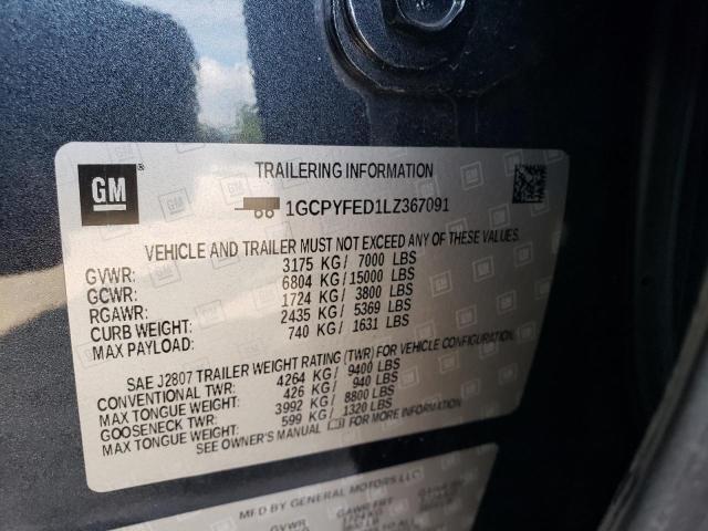 Photo 10 from auction – 2020 CHEVROLET SILVERADO with VIN 1GCPYFED1LZ367091