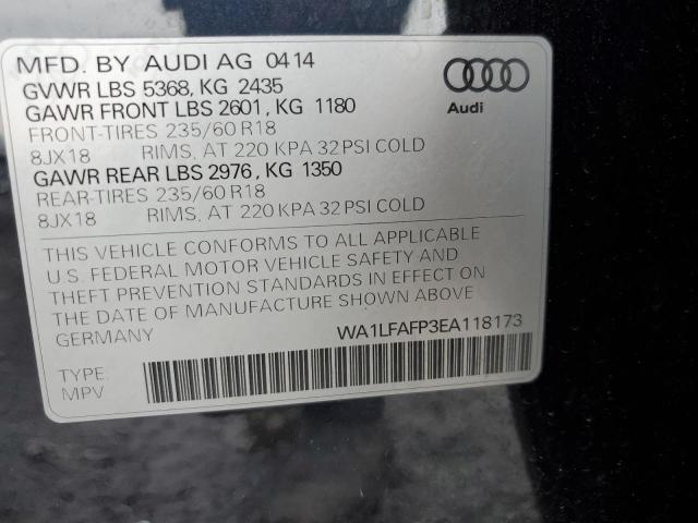 Photo 10 from auction – 2014 AUDI Q5 PREMIUM with VIN WA1LFAFP3EA118173