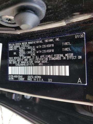 Photo 10 from auction – 2020 TOYOTA HIGHLANDER with VIN 5TDGZRBH9LS011575