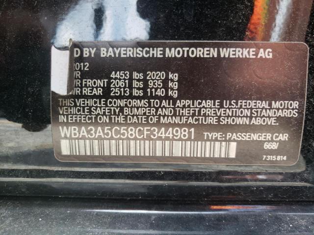 Photo 10 from auction – 2012 BMW 328 I with VIN WBA3A5C58CF344981