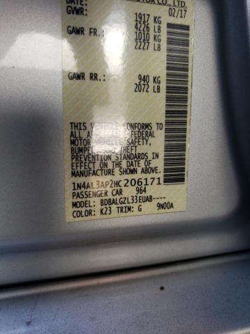 Photo 10 from auction – 2017 NISSAN ALTIMA 2.5 with VIN 1N4AL3AP2HC206171