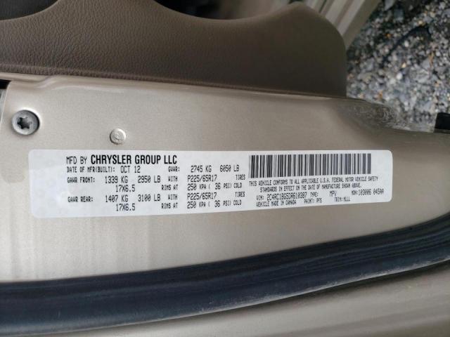 Photo 10 from auction – 2013 CHRYSLER TOWN & COU with VIN 2C4RC1BG5DR610387