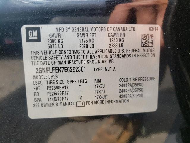 Photo 10 from auction – 2014 CHEVROLET EQUINOX LT with VIN 2GNFLFEK7E6292301