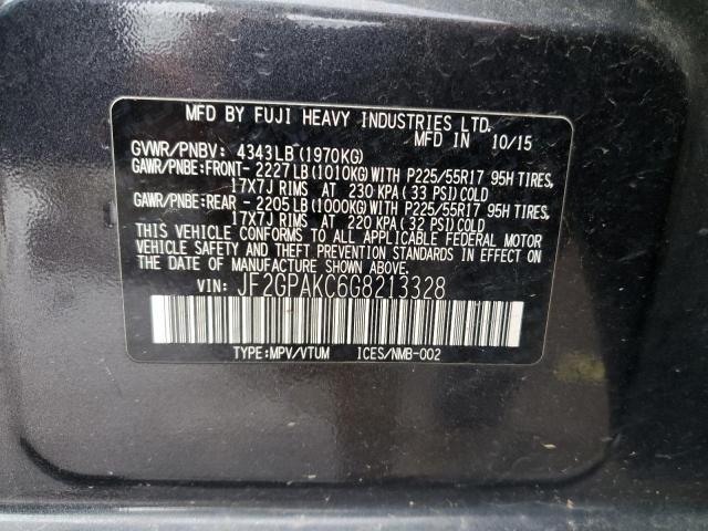 Photo 10 from auction – 2016 SUBARU CROSSTREK with VIN JF2GPAKC6G8213328