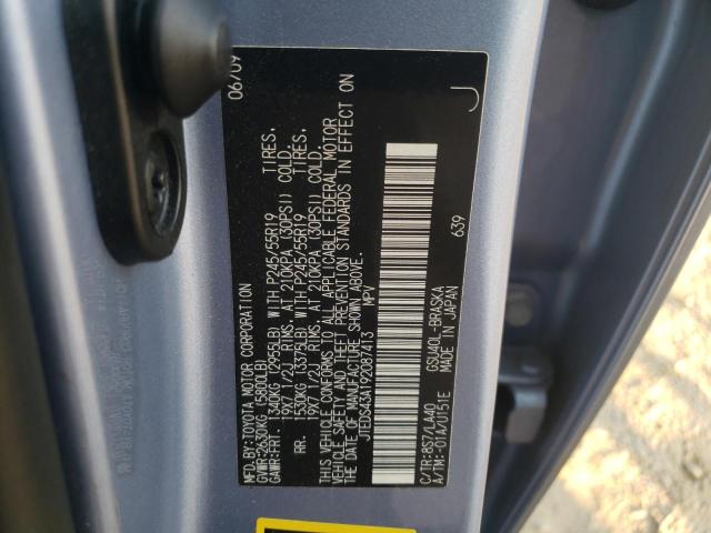 Photo 10 from auction – 2009 TOYOTA HIGHLANDER with VIN JTEDS43A192087413