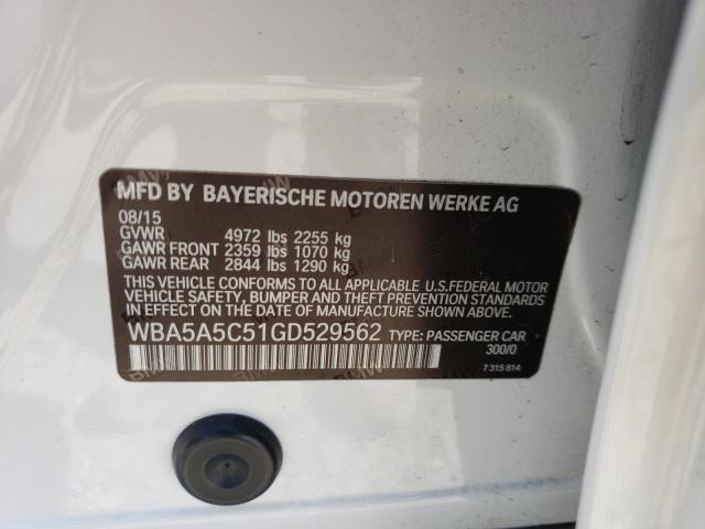 Photo 10 from auction – 2016 BMW 528 I with VIN WBA5A5C51GD529562