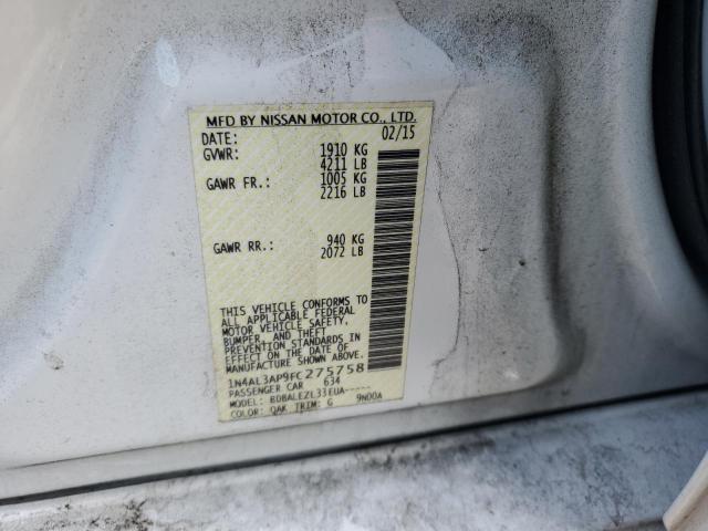 Photo 10 from auction – 2015 NISSAN ALTIMA 2.5 with VIN 1N4AL3AP9FC275758