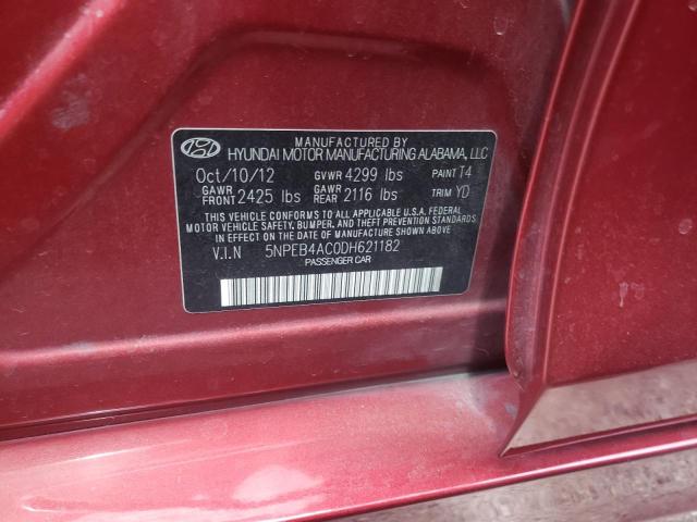 Photo 10 from auction – 2013 HYUNDAI SONATA GLS with VIN 5NPEB4AC0DH621182