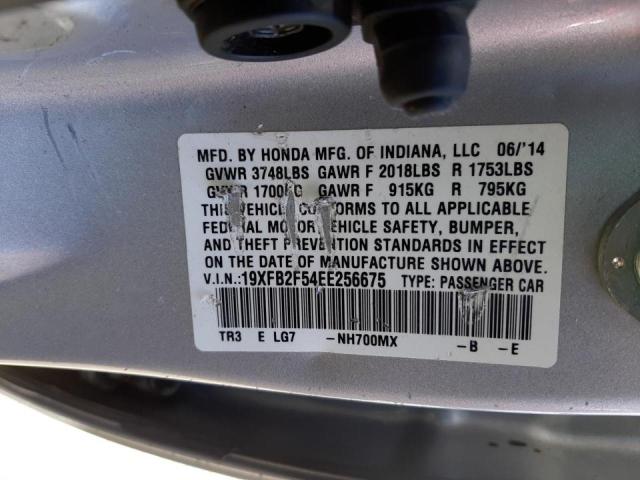 Photo 10 from auction – 2014 HONDA CIVIC LX with VIN 19XFB2F54EE256675