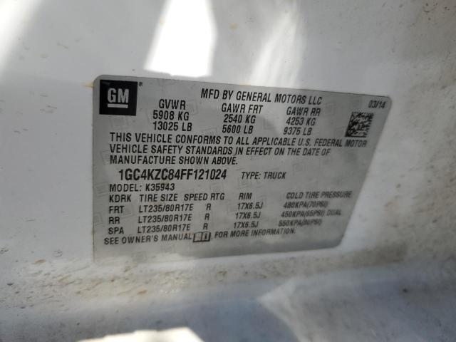 Photo 10 from auction – 2015 CHEVROLET SILVERADO with VIN 1GC4KZC84FF121024