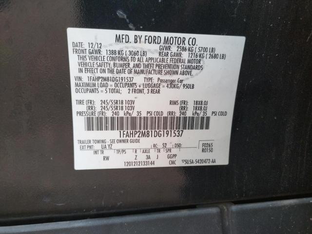 Photo 10 from auction – 2013 FORD TAURUS POL with VIN 1FAHP2M81DG191537