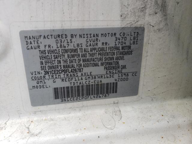Photo 10 from auction – 2015 NISSAN VERSA NOTE with VIN 3N1CE2CP0FL426787