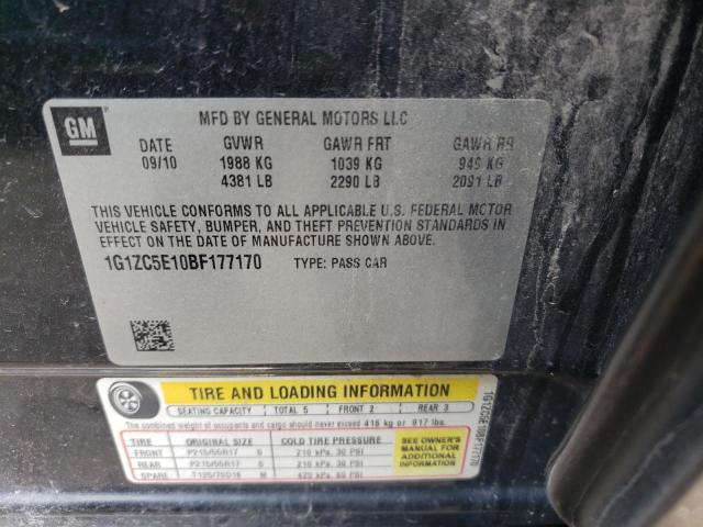 Photo 10 from auction – 2011 CHEVROLET MALIBU 1LT with VIN 1G1ZC5E10BF177170