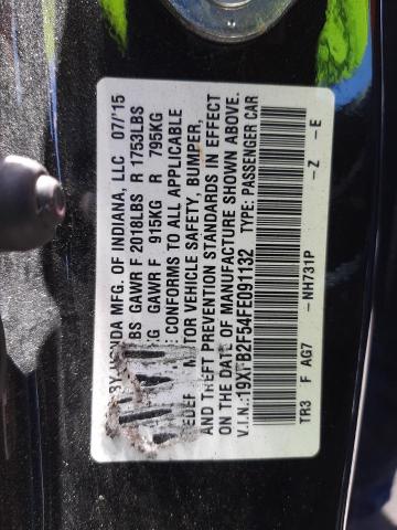 Photo 10 from auction – 2015 HONDA CIVIC LX with VIN 19XFB2F54FE091132