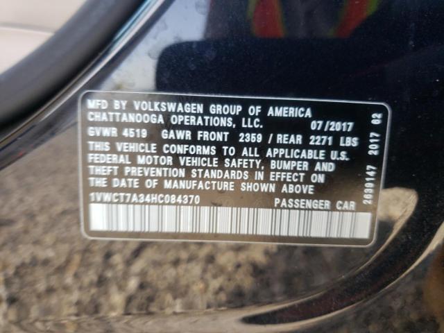 Photo 10 from auction – 2017 VOLKSWAGEN PASSAT SEL with VIN 1VWCT7A34HC084370