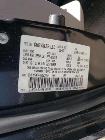 Photo 10 from auction – 2008 DODGE GRAND CARA with VIN 1D8HN54P48B123357