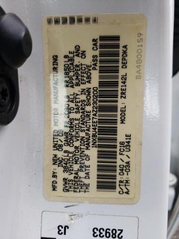 Photo 10 from auction – 2010 TOYOTA COROLLA BA with VIN 1NXBU4EE7AZ230200