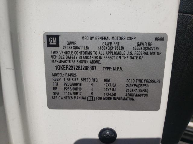 Photo 10 from auction – 2008 GMC ACADIA SLT with VIN 1GKER23728J298867