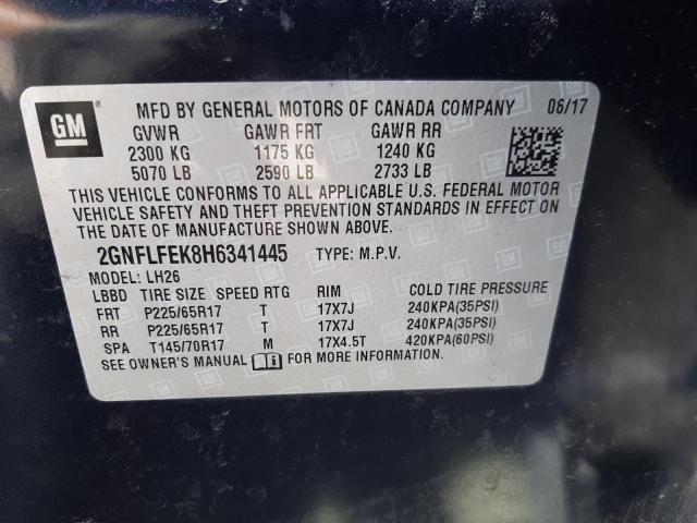 Photo 10 from auction – 2017 CHEVROLET EQUINOX LT with VIN 2GNFLFEK8H6341445