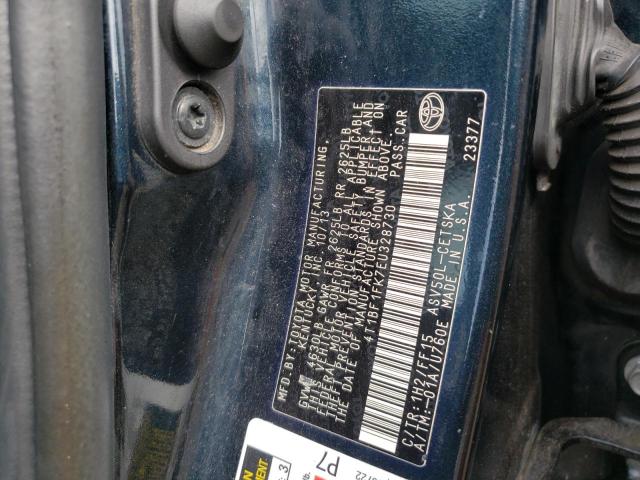 Photo 10 from auction – 2014 TOYOTA CAMRY L with VIN 4T1BF1FK7EU328730