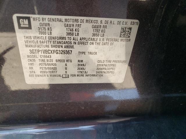 Photo 10 from auction – 2015 GMC SIERRA C15 with VIN 3GTP1VECXFG329367