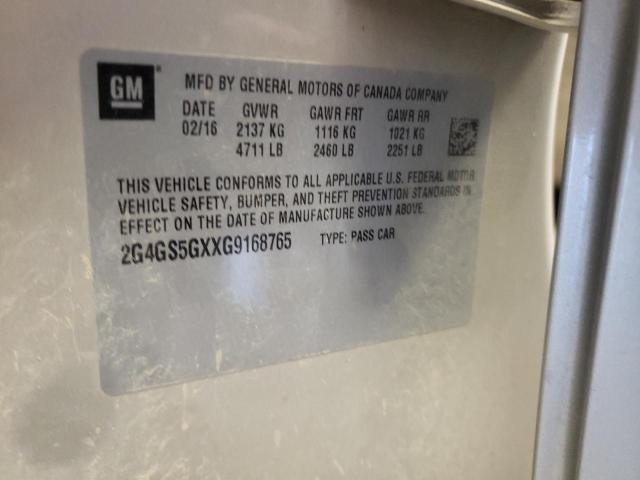 Photo 10 from auction – 2016 BUICK REGAL PREM with VIN 2G4GS5GXXG9168765