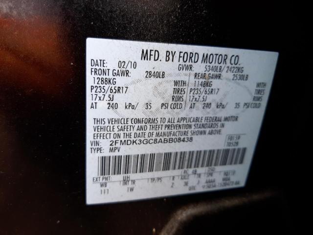 Photo 10 from auction – 2010 FORD EDGE SE with VIN 2FMDK3GC8ABB08438