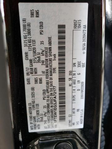 Photo 10 from auction – 2018 FORD F150 SUPER with VIN 1FTEW1EG3JFA72177
