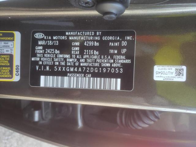 Photo 10 from auction – 2013 KIA OPTIMA LX with VIN 5XXGM4A72DG197053