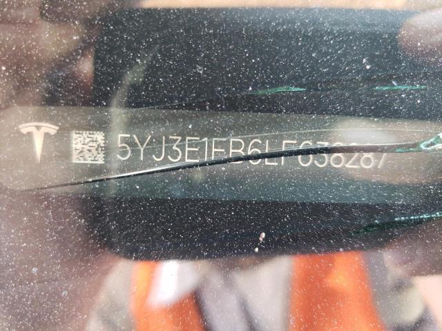 Photo 10 from auction – 2020 TESLA MODEL 3 with VIN 5YJ3E1EB6LF638287