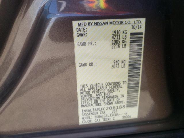Zdjęcie 10 z aukcji – 2015 NISSAN ALTIMA 2.5 z VIN 1N4AL3AP1FC206188