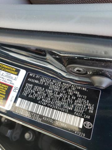 Photo 10 from auction – 2012 TOYOTA CAMRY BASE with VIN 4T4BF1FK2CR240915