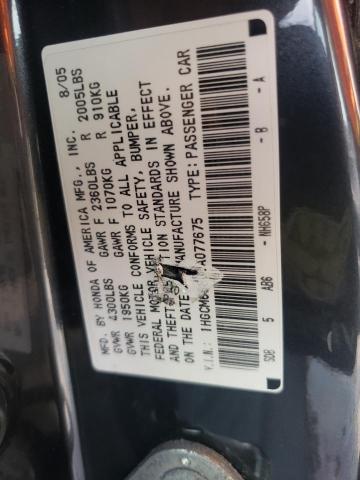 Photo 10 from auction – 2005 HONDA ACCORD EX with VIN 1HGCM66835A077675