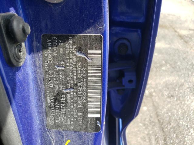 Photo 10 from auction – 2013 HYUNDAI ACCENT GLS with VIN KMHCT4AE3DU328979