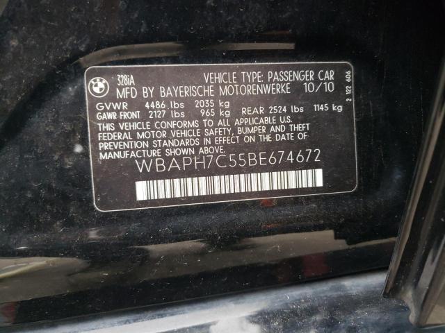 Photo 10 from auction – 2011 BMW 328 I with VIN WBAPH7C55BE674672