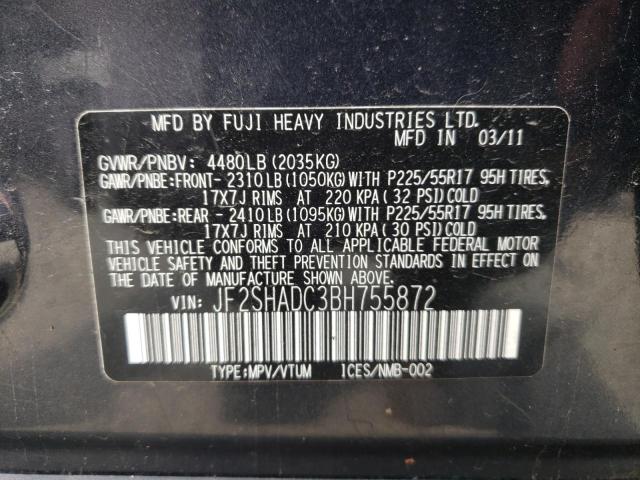 Photo 10 from auction – 2011 SUBARU FORESTER 2 with VIN JF2SHADC3BH755872