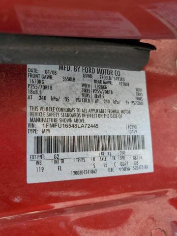 Photo 10 from auction – 2008 FORD EXPEDITION with VIN 1FMFU16548LA72445