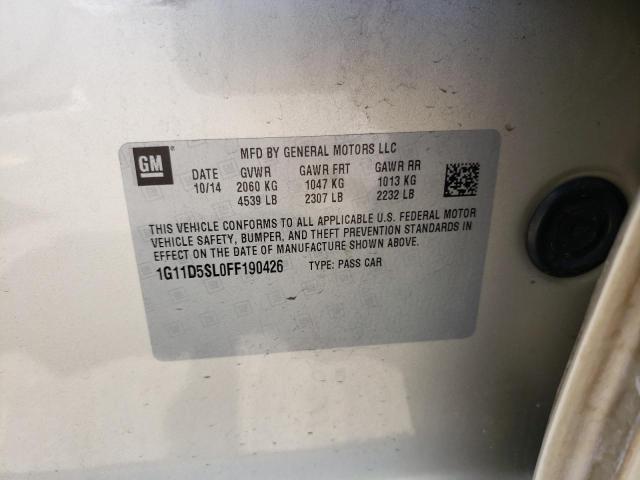 Photo 10 from auction – 2015 CHEVROLET MALIBU 2LT with VIN 1G11D5SL0FF190426