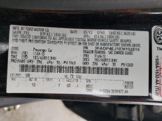 Photo 10 from auction – 2014 FORD FIESTA SE with VIN 3FADP4EJ1EM102519