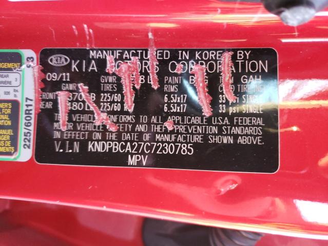 Photo 10 from auction – 2012 KIA SPORTAGE L with VIN KNDPBCA27C7230785