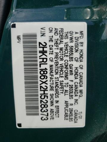 Photo 10 from auction – 2002 HONDA ODYSSEY with VIN 2HKRL186X2H528373