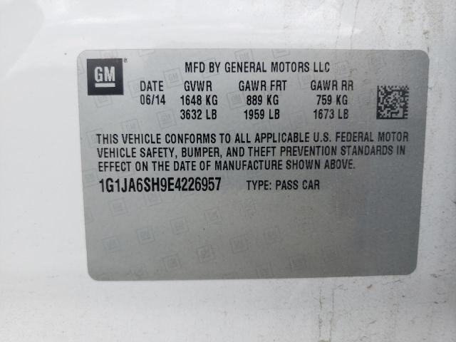 Photo 10 from auction – 2014 CHEVROLET SONIC LS with VIN 1G1JA6SH9E4226957