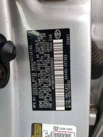 Photo 10 from auction – 2007 TOYOTA CAMRY LE with VIN 4T1BK46K37U005002