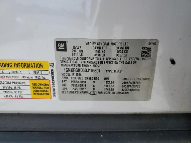 Photo 10 from auction – 2016 CHEVROLET TRAVERSE L with VIN 1GNKRGKD6GJ105807
