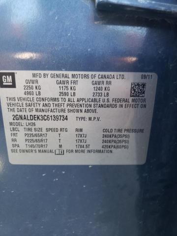 Photo 10 from auction – 2012 CHEVROLET EQUINOX LT with VIN 2GNALDEK3C6139734