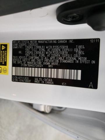 Photo 10 from auction – 2012 LEXUS RX 350 with VIN 2T2BK1BA4CC134501