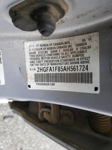 Photo 10 from auction – 2010 HONDA CIVIC EX with VIN 2HGFA1F85AH561724