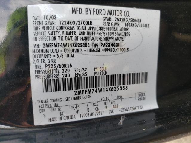 Photo 10 from auction – 2004 MERCURY GRAND MARQ with VIN 2MEFM74W14X625888
